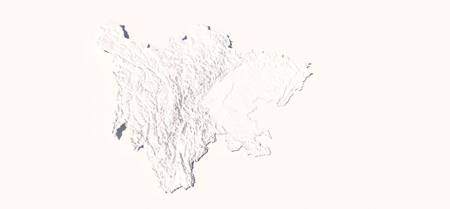 SICHUAN Terrian Topography Digital Elevation SKP MAX 3D model_1