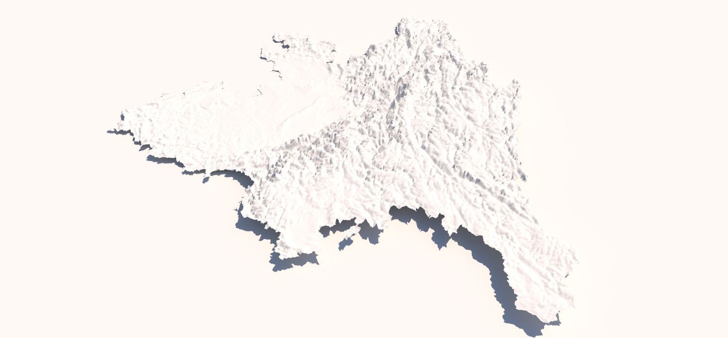 SICHUAN Terrian Topography Digital Elevation SKP MAX 3D model_5