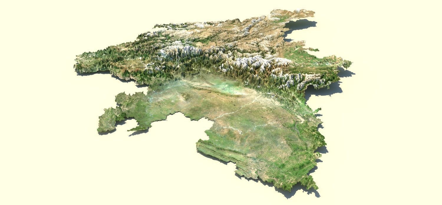 SICHUAN Terrian Topography Digital Elevation SKP MAX 3D model_4