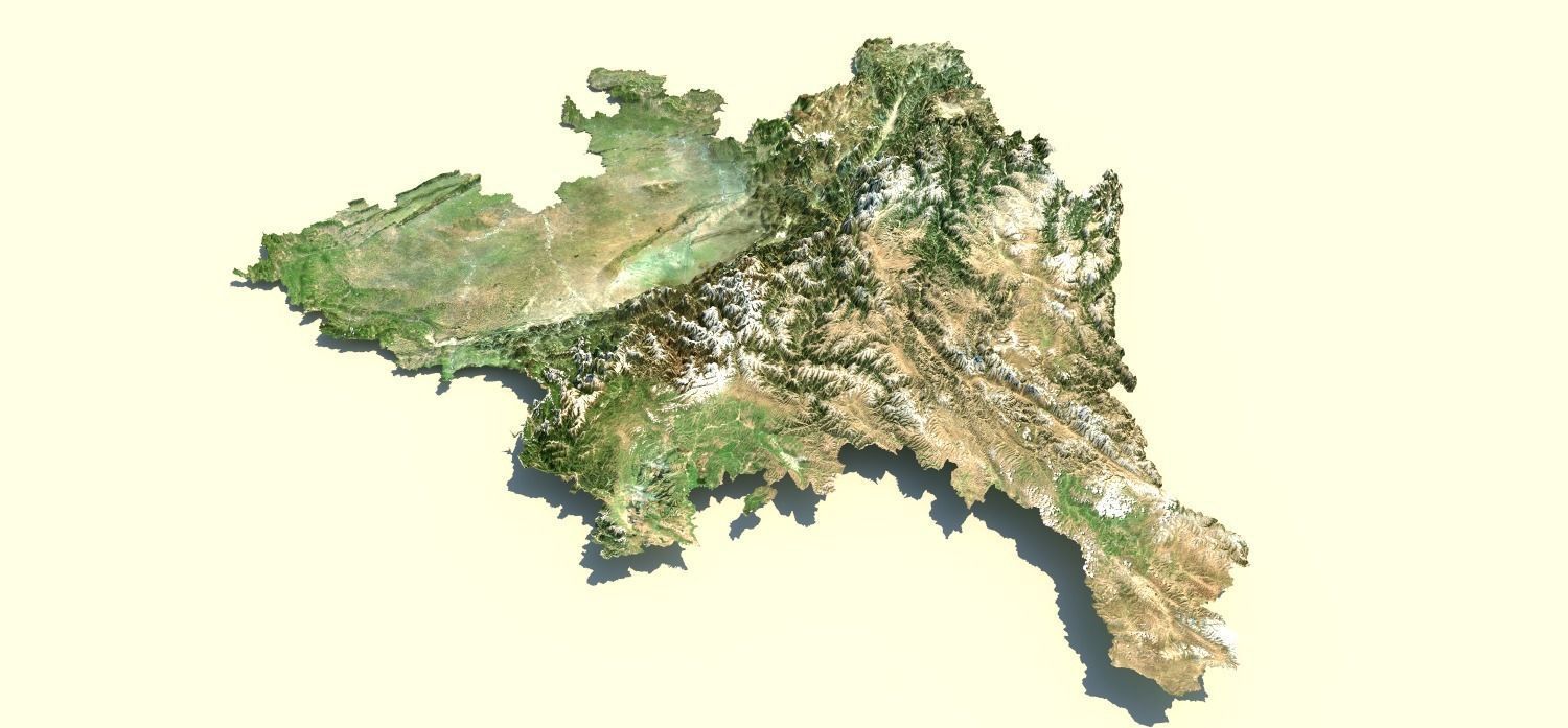 SICHUAN Terrian Topography Digital Elevation SKP MAX 3D model_6