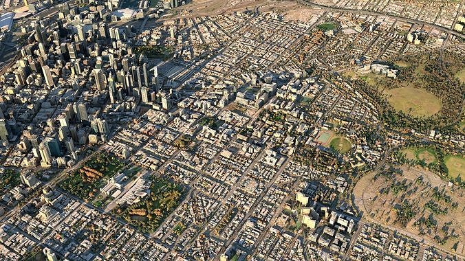 Melbourne 3D Model Scan Low-poly 3D model