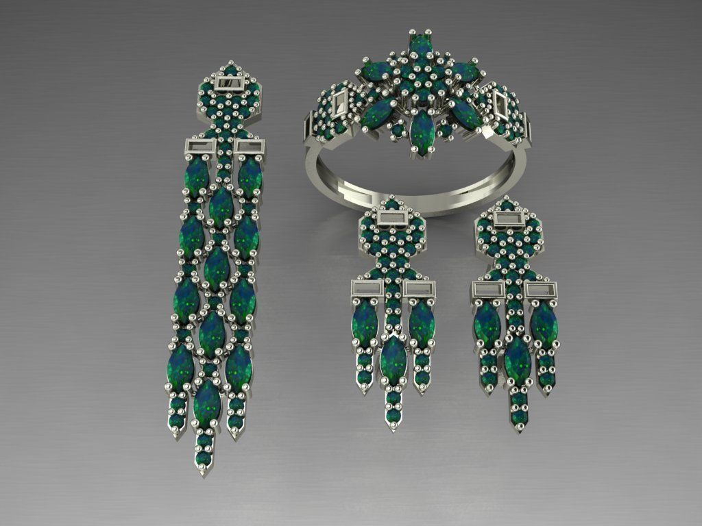 Z05- Diamond set 3D print model_2