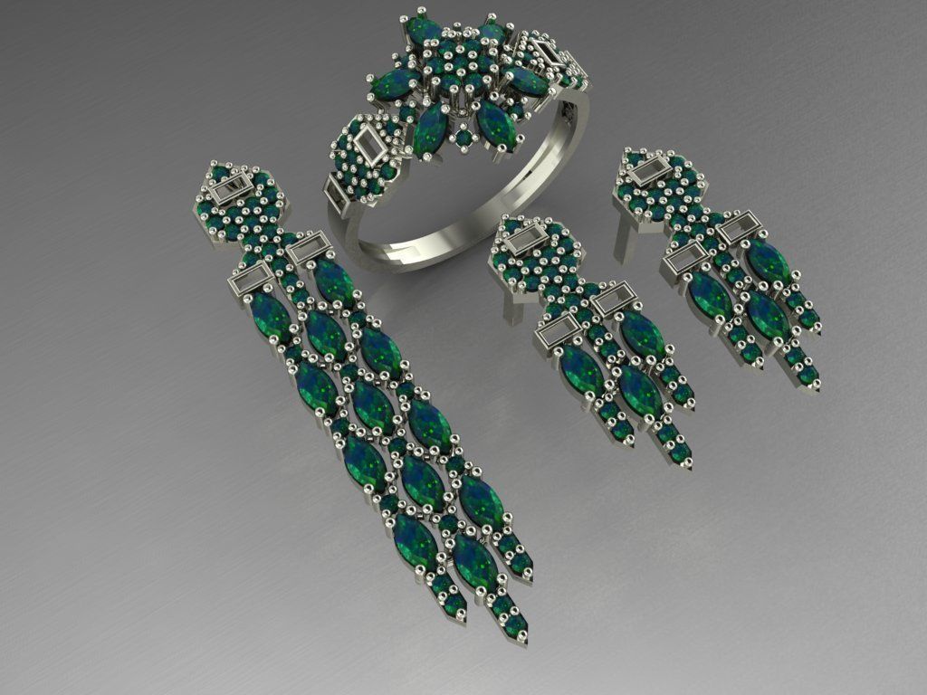 Z05- Diamond set 3D print model_1