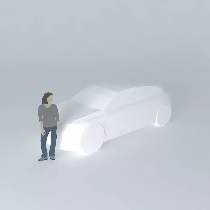 Car NEG template monospace Free 3D model_0