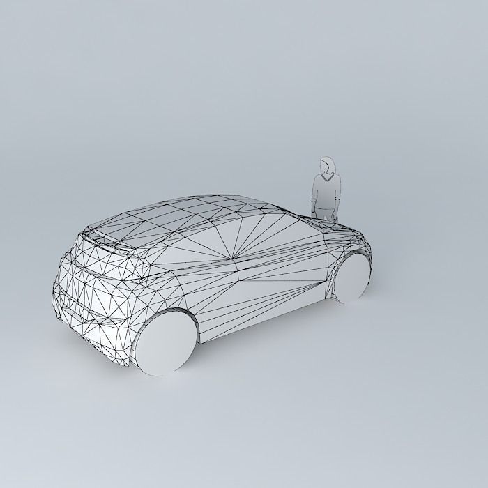 Car NEG template monospace Free 3D model_4