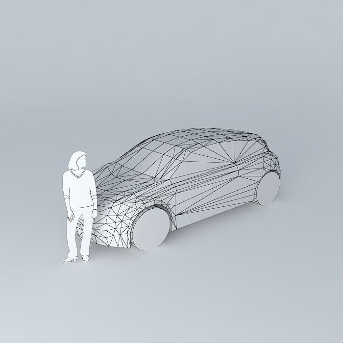 Car NEG template monospace Free 3D model_3