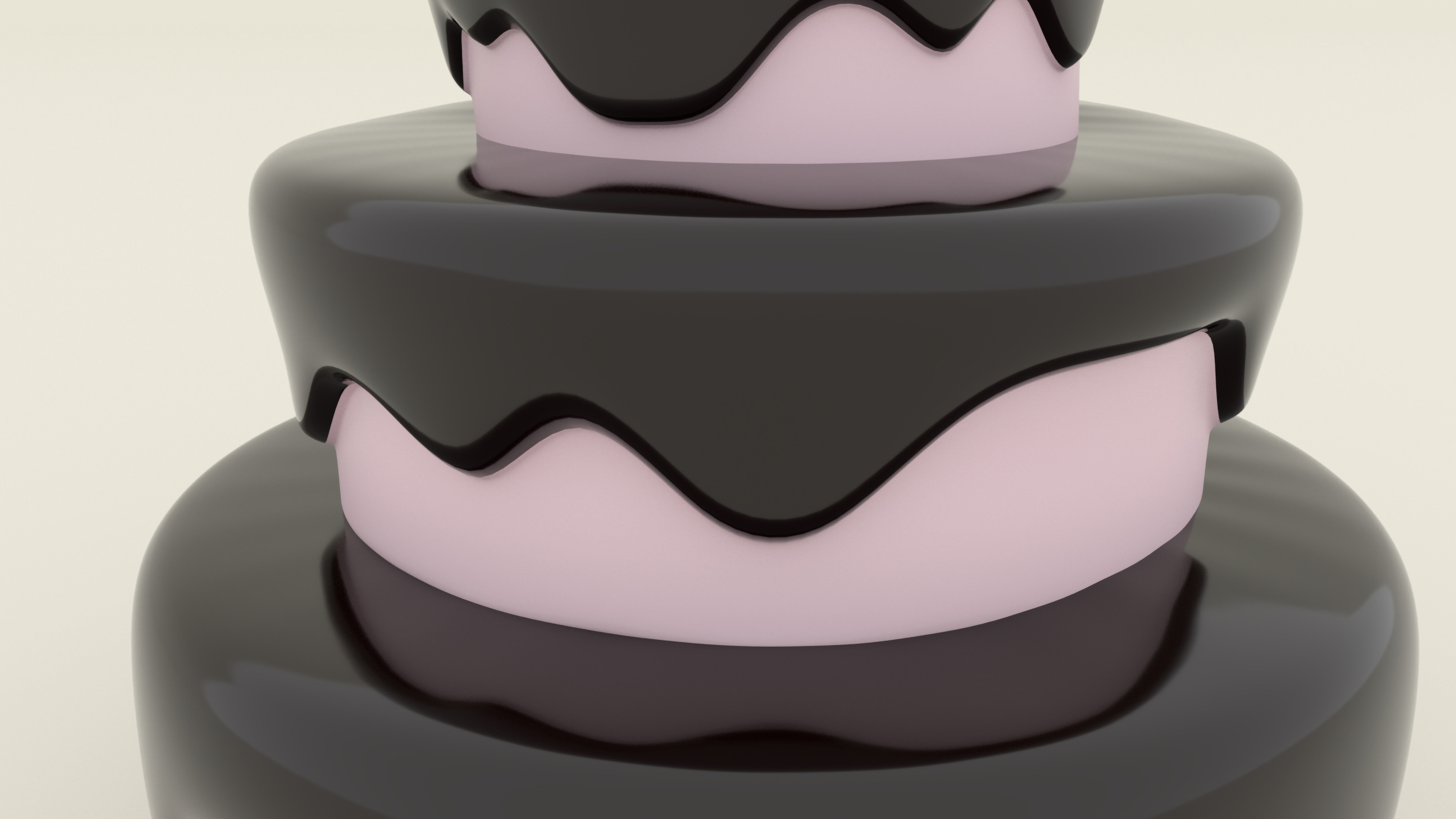 Stylized Birthday Cake - 3D Print Model 3D print model_1