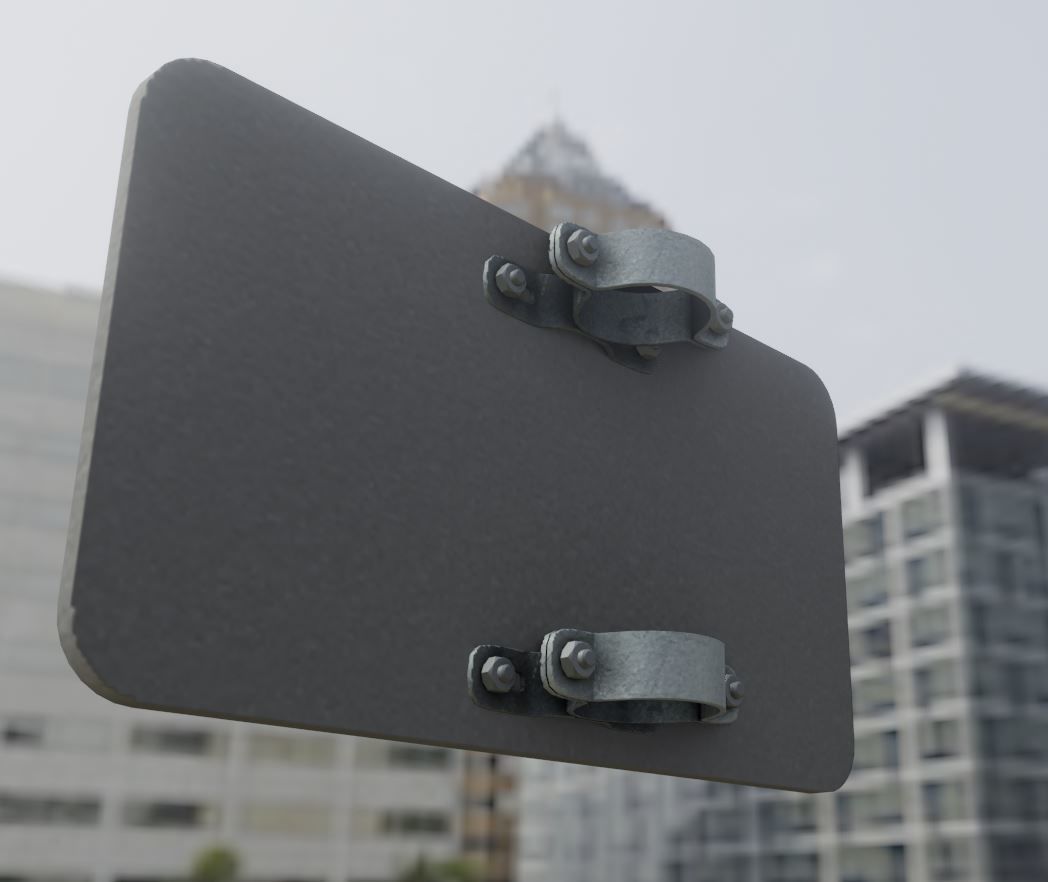 German Traffic Signs Package 1 Low-poly 3D model_8