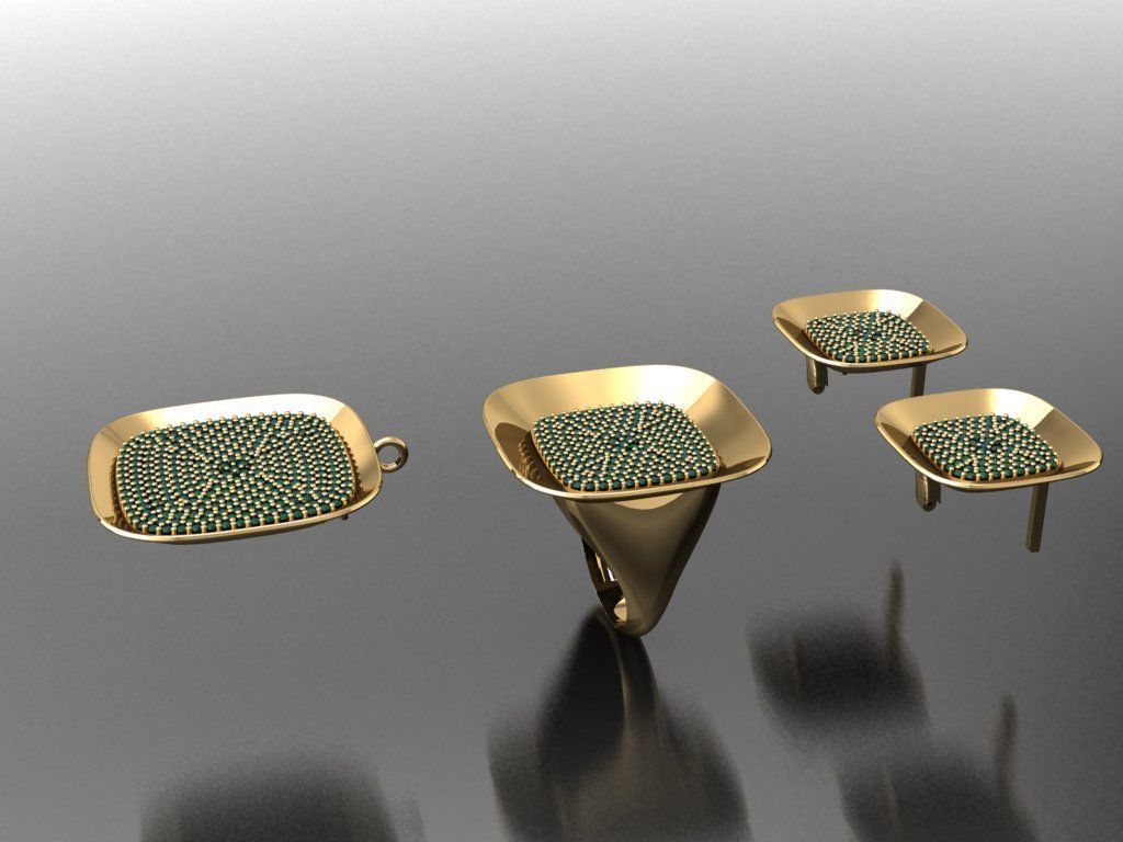 Z09- Diamond set 3D print model_5