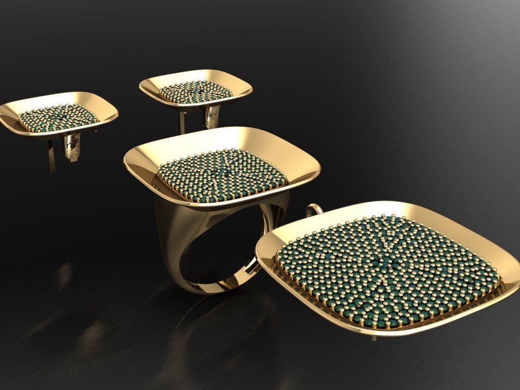 Z09- Diamond set 3D print model_4