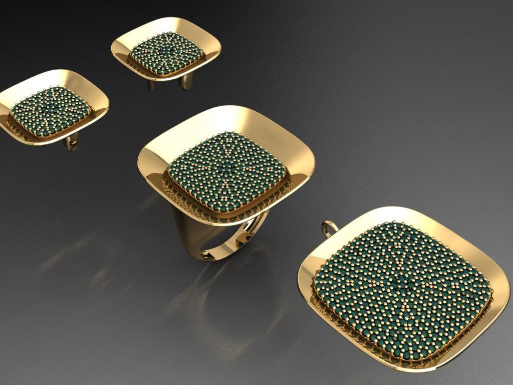 Z09- Diamond set 3D print model_1