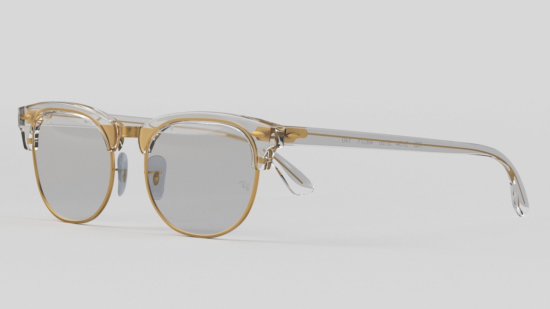 Ray-Ban eyeglasses RB5154 Single Transparent Open 3D model_36