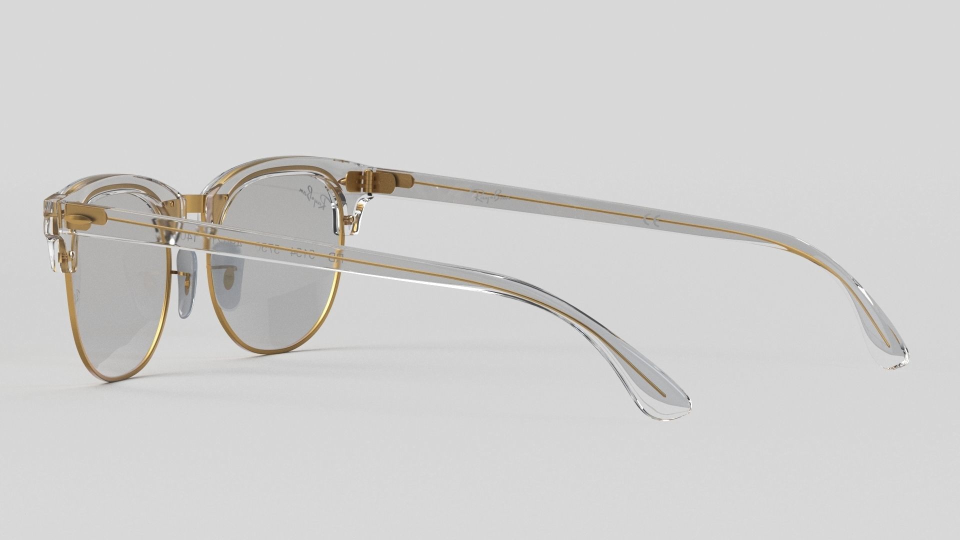Ray-Ban eyeglasses RB5154 Single Transparent Open 3D model_33