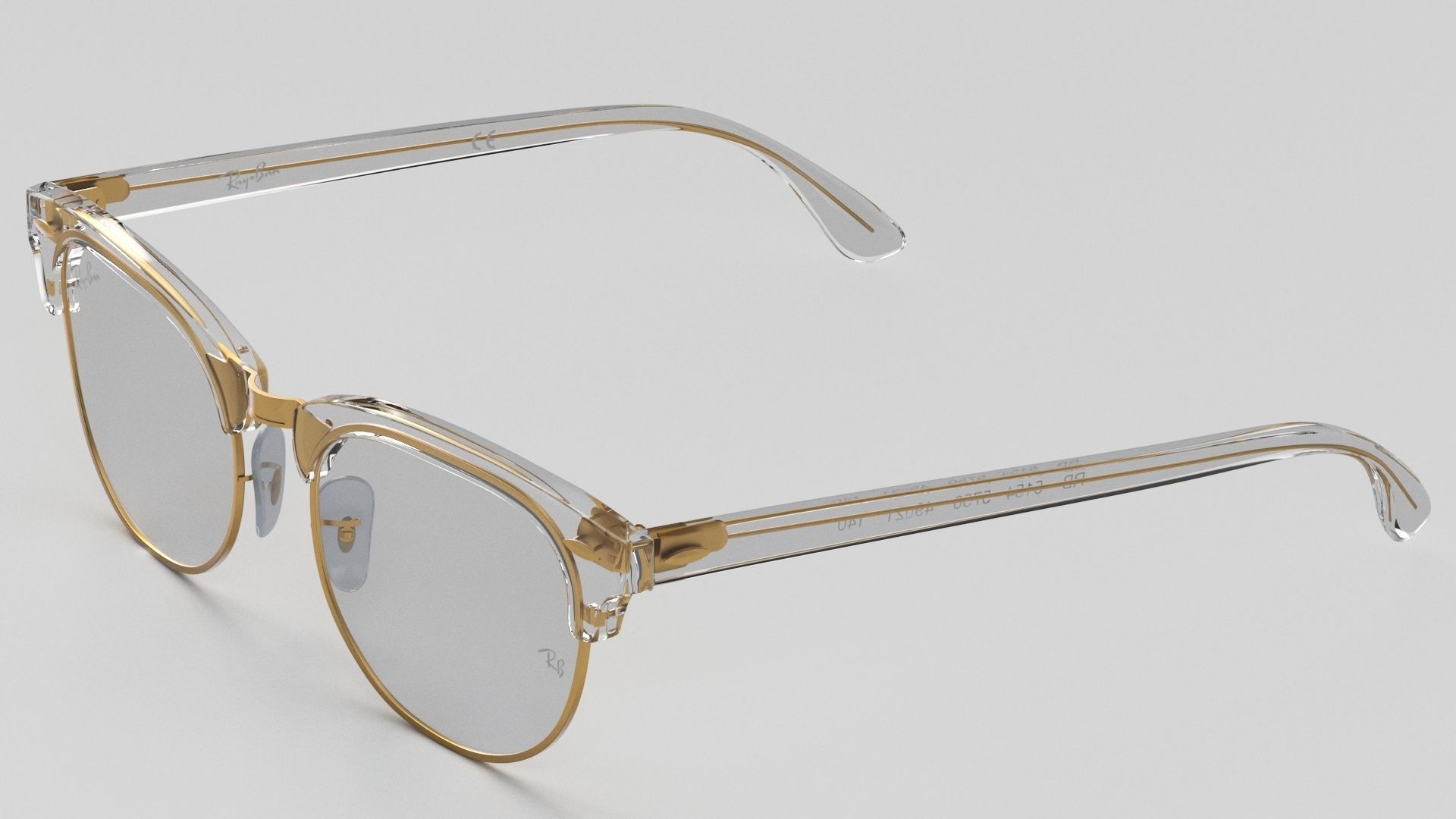 Ray-Ban eyeglasses RB5154 Single Transparent Open 3D model_15