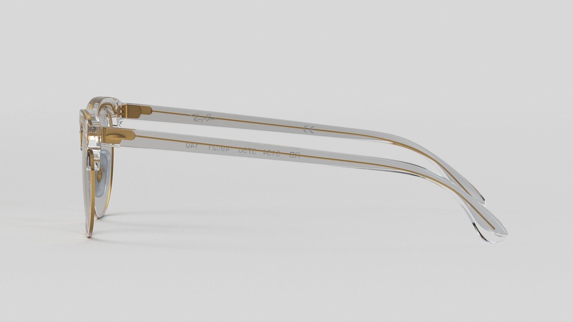 Ray-Ban eyeglasses RB5154 Single Transparent Open 3D model_34