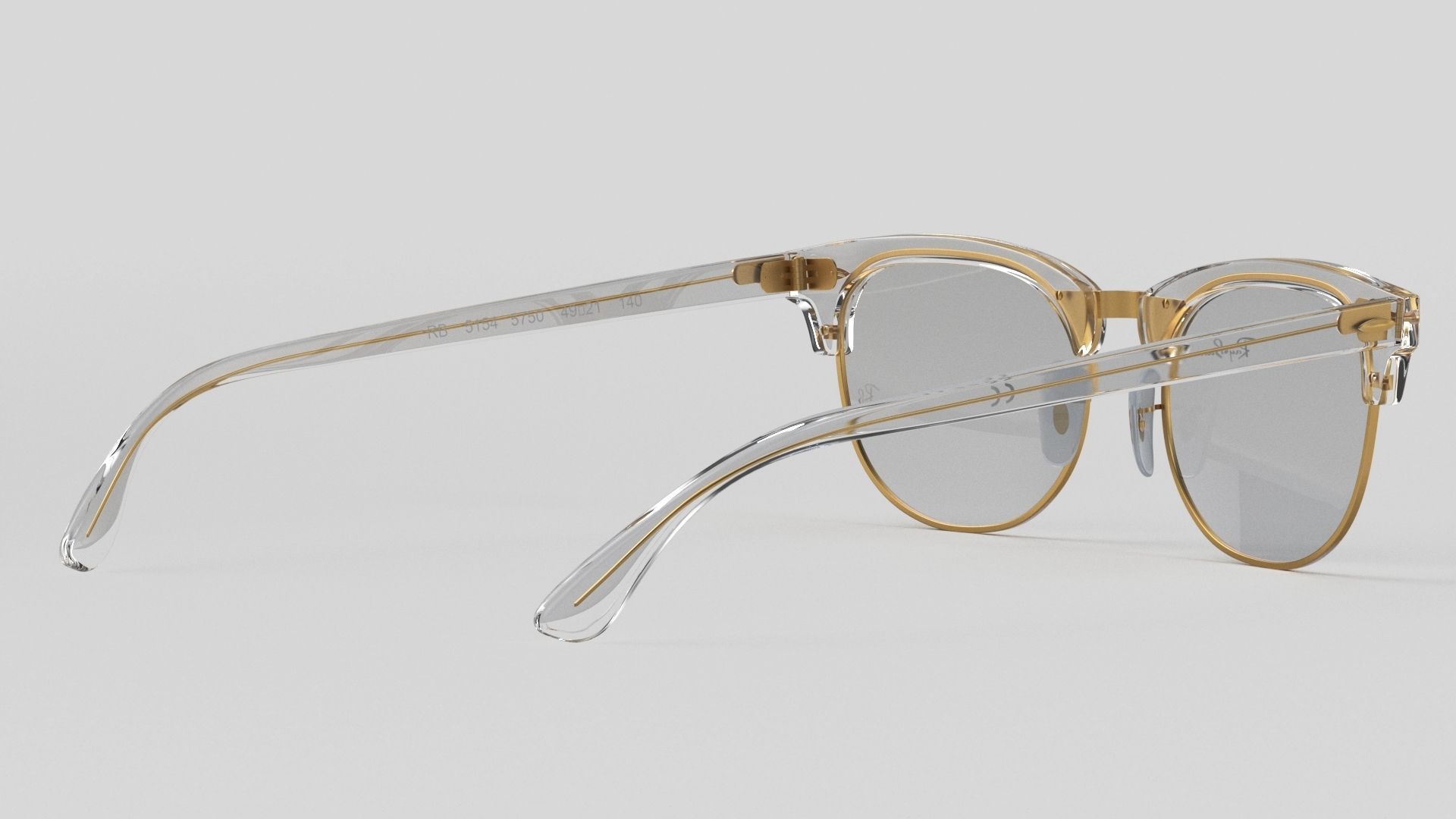 Ray-Ban eyeglasses RB5154 Single Transparent Open 3D model_29