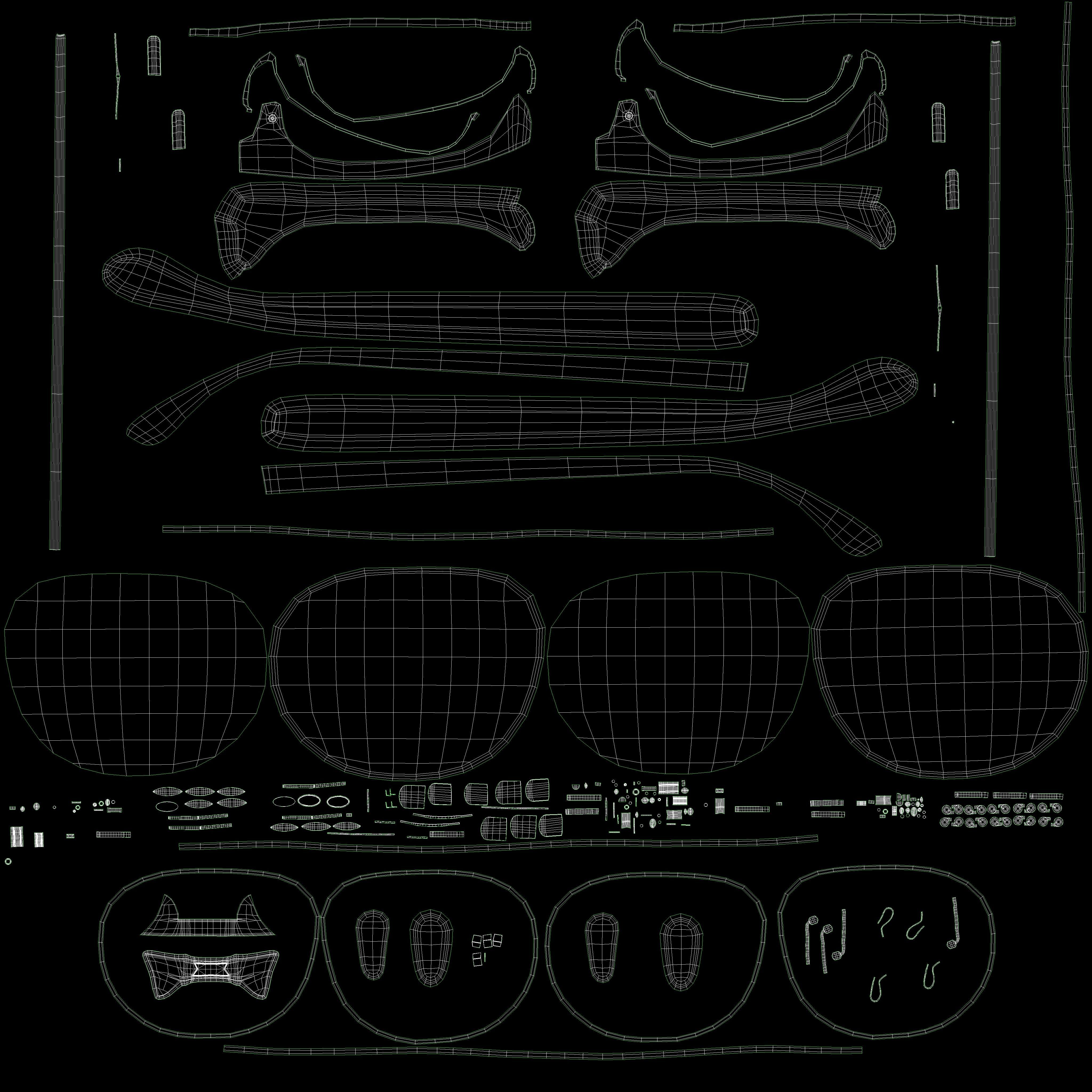 Ray-Ban eyeglasses RB5154 Single Transparent Open 3D model_2