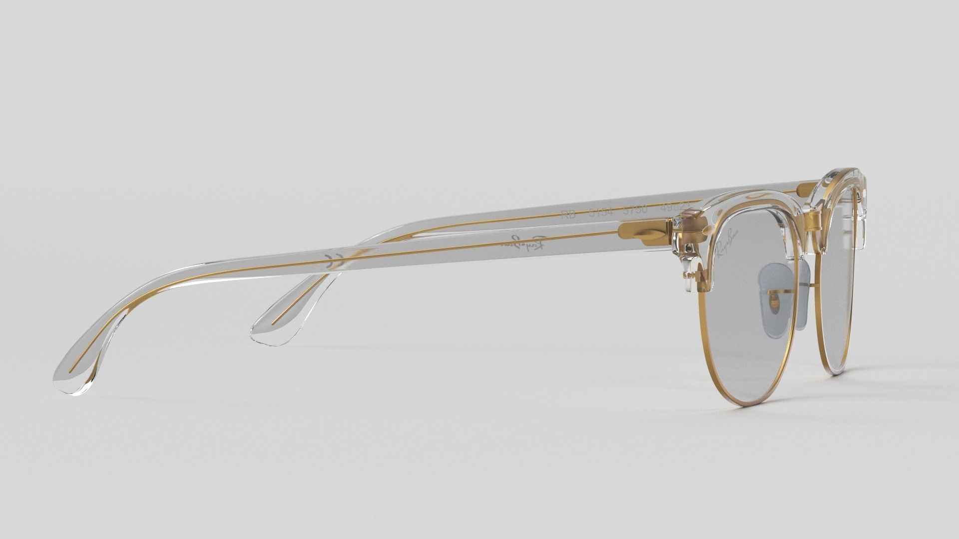 Ray-Ban eyeglasses RB5154 Single Transparent Open 3D model_27