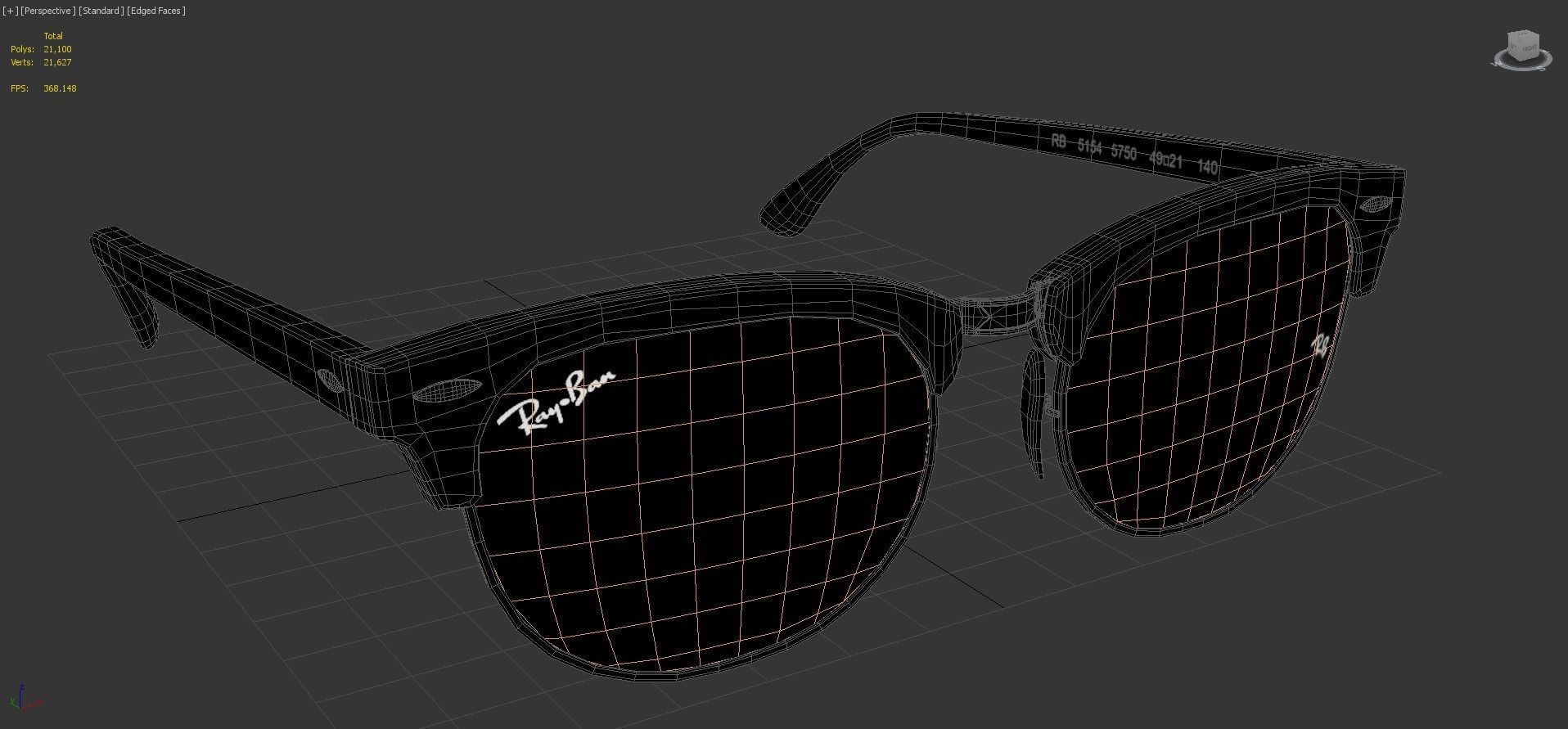 Ray-Ban eyeglasses RB5154 Single Transparent Open 3D model_11