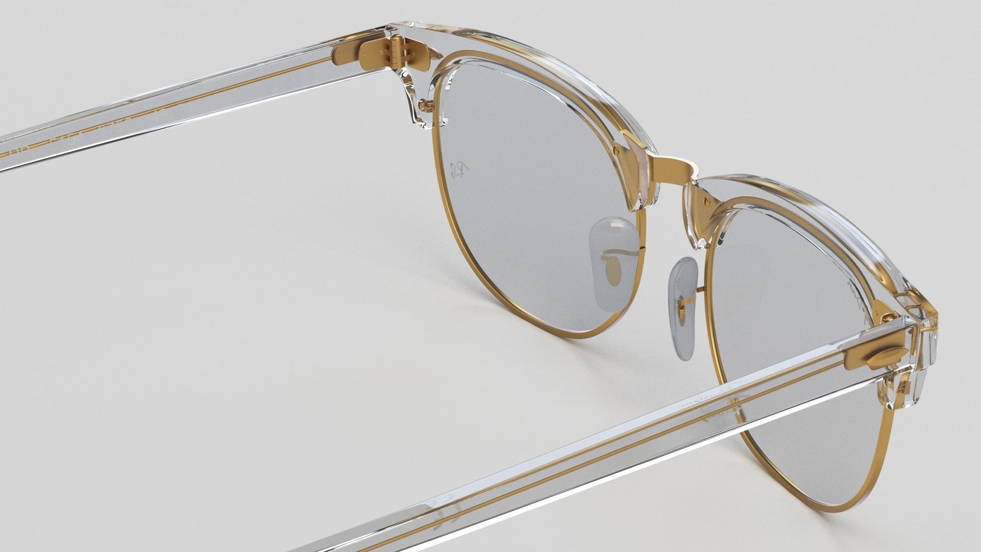 Ray-Ban eyeglasses RB5154 Single Transparent Open 3D model_1