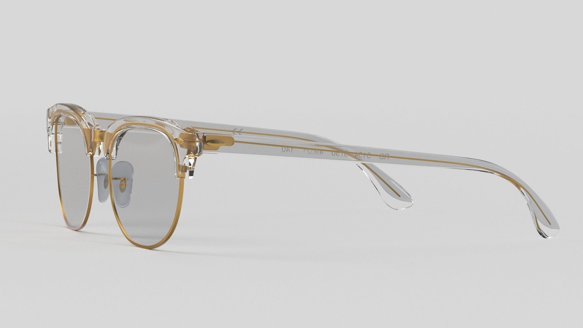 Ray-Ban eyeglasses RB5154 Single Transparent Open 3D model_35
