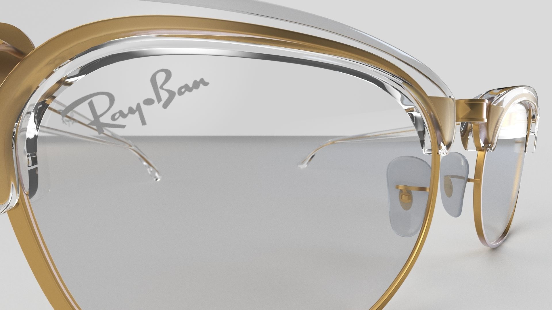 Ray-Ban eyeglasses RB5154 Single Transparent Open 3D model_21