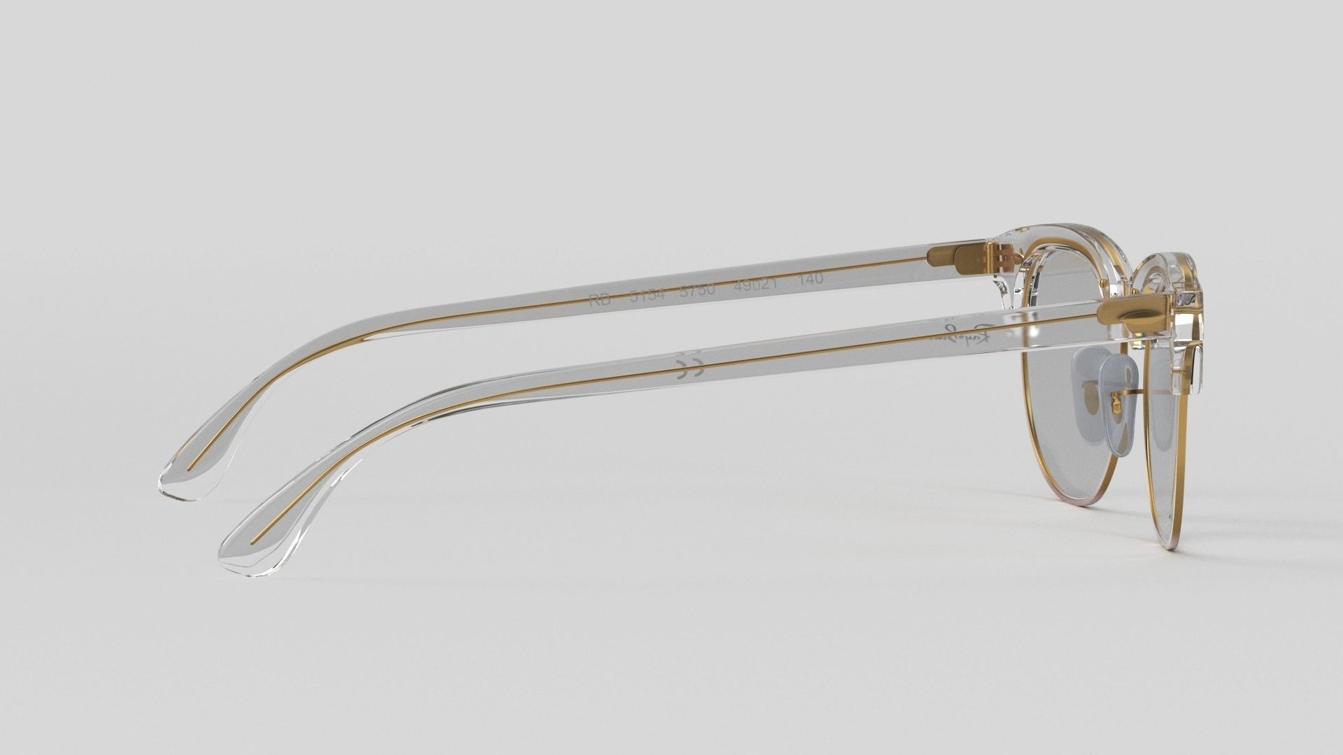 Ray-Ban eyeglasses RB5154 Single Transparent Open 3D model_28