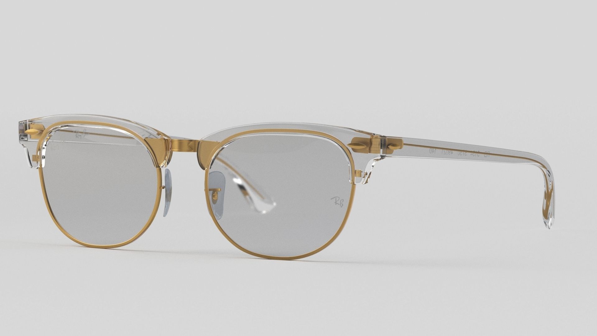 Ray-Ban eyeglasses RB5154 Single Transparent Open 3D model_37