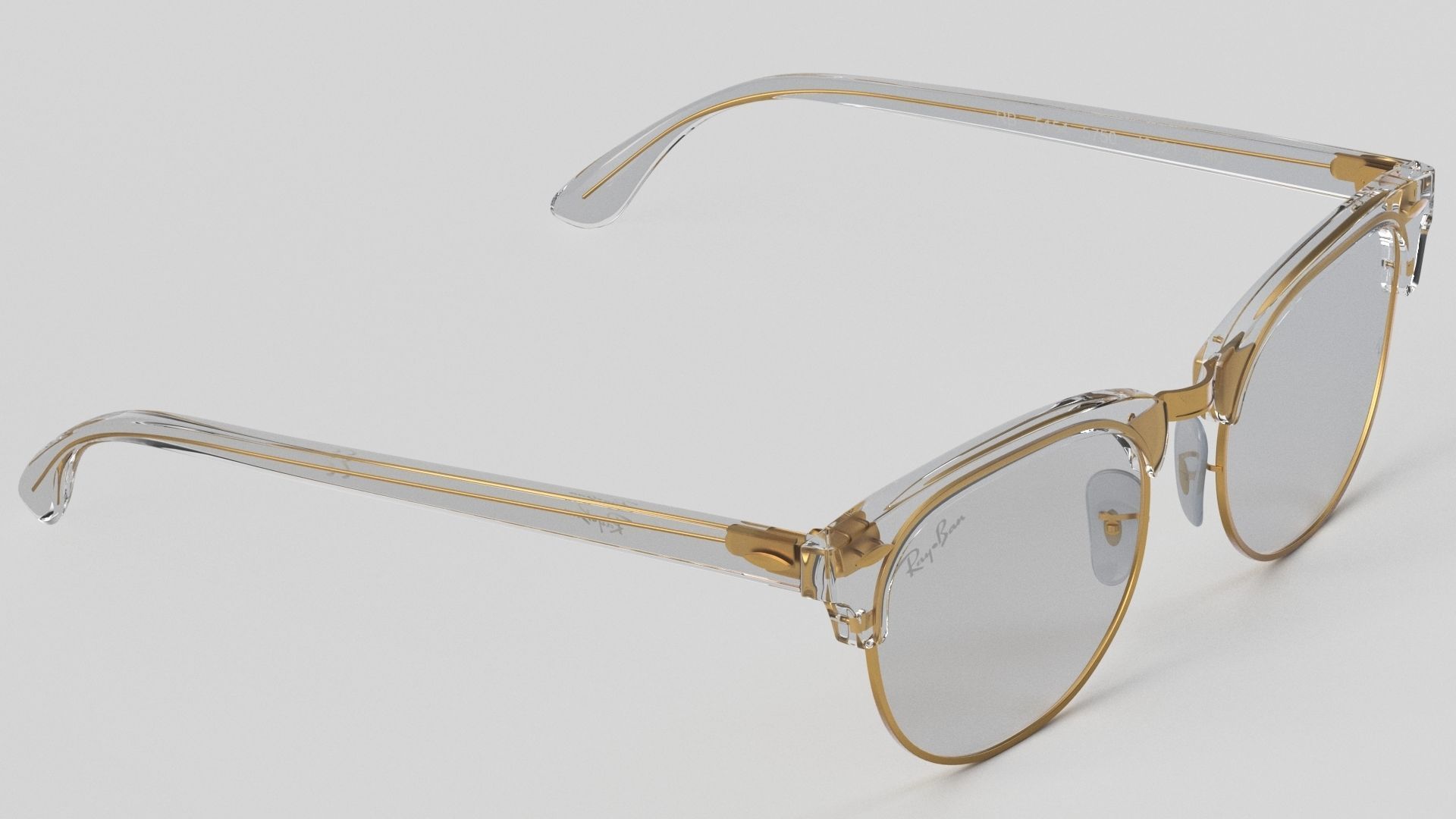 Ray-Ban eyeglasses RB5154 Single Transparent Open 3D model_14