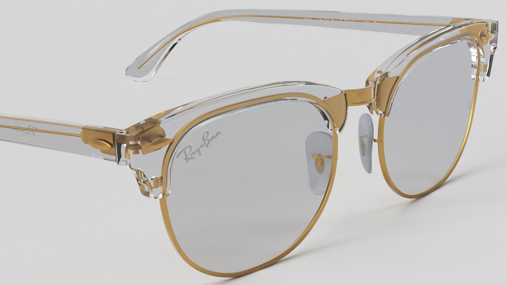 Ray-Ban eyeglasses RB5154 Single Transparent Open 3D model_18