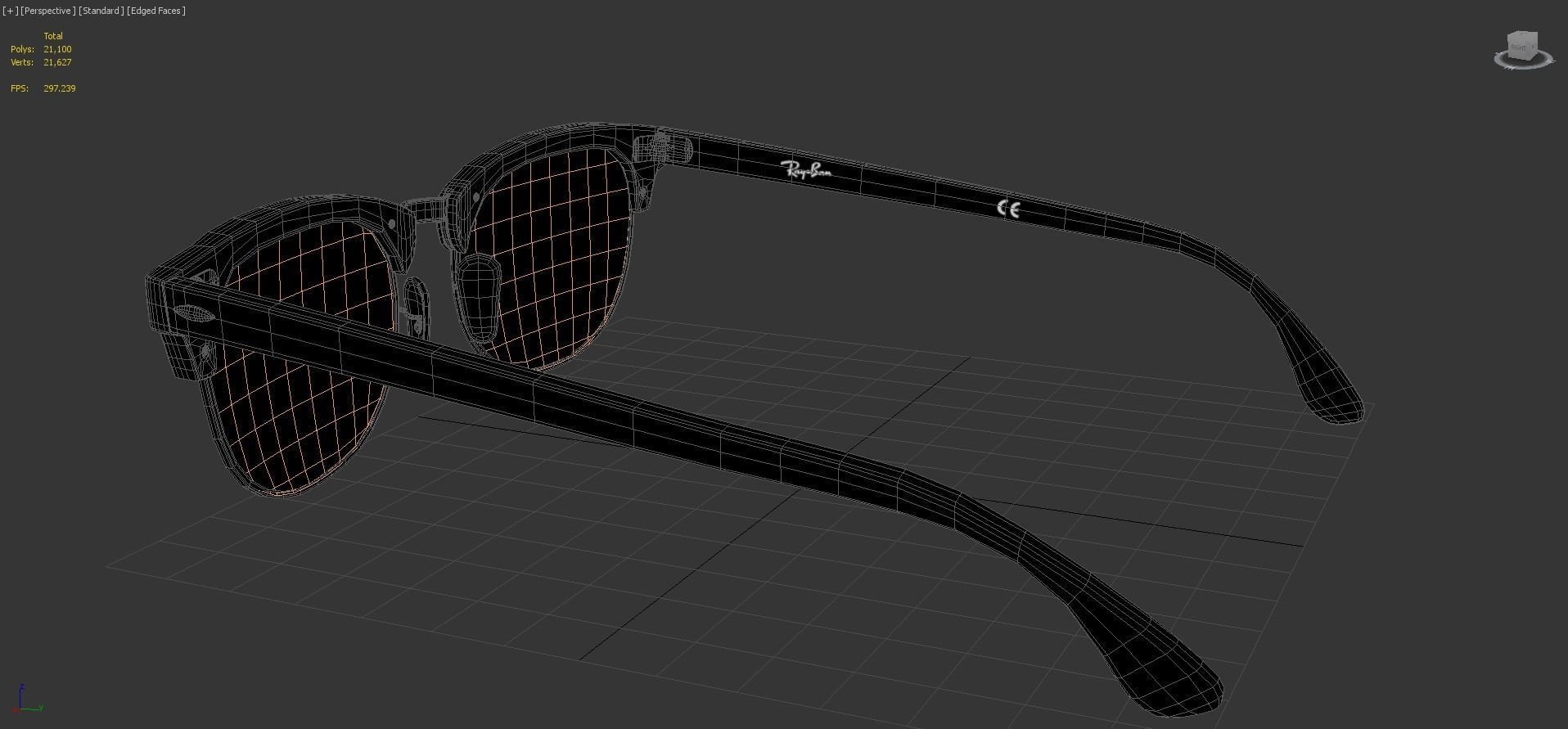 Ray-Ban eyeglasses RB5154 Single Transparent Open 3D model_12