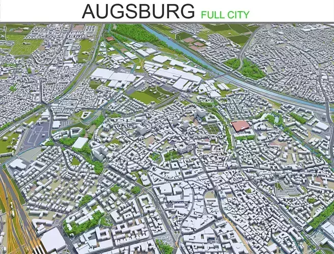 Augsburg City in Germany 30km
