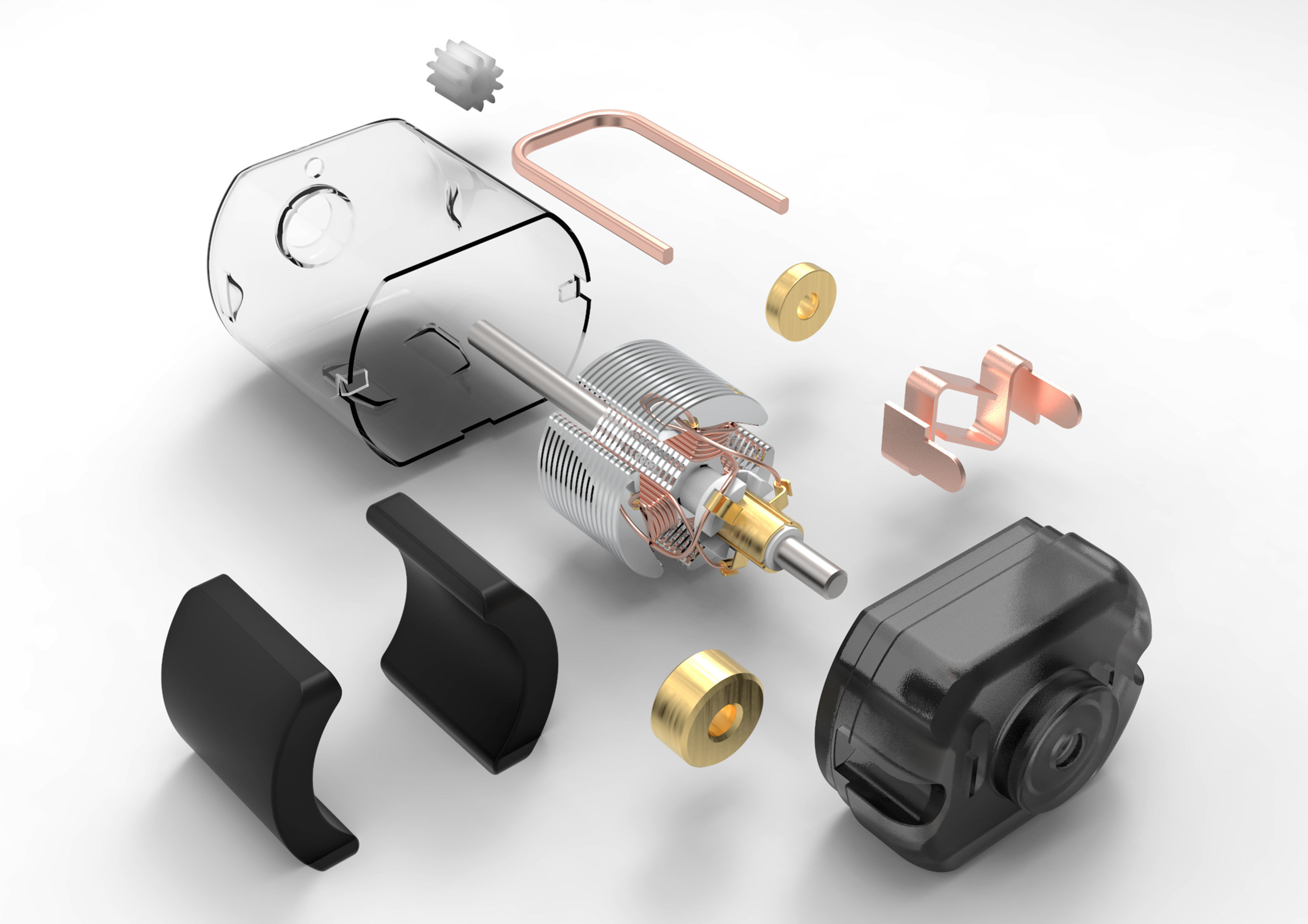 DC Electric Motor  SolidWork 3D model_4