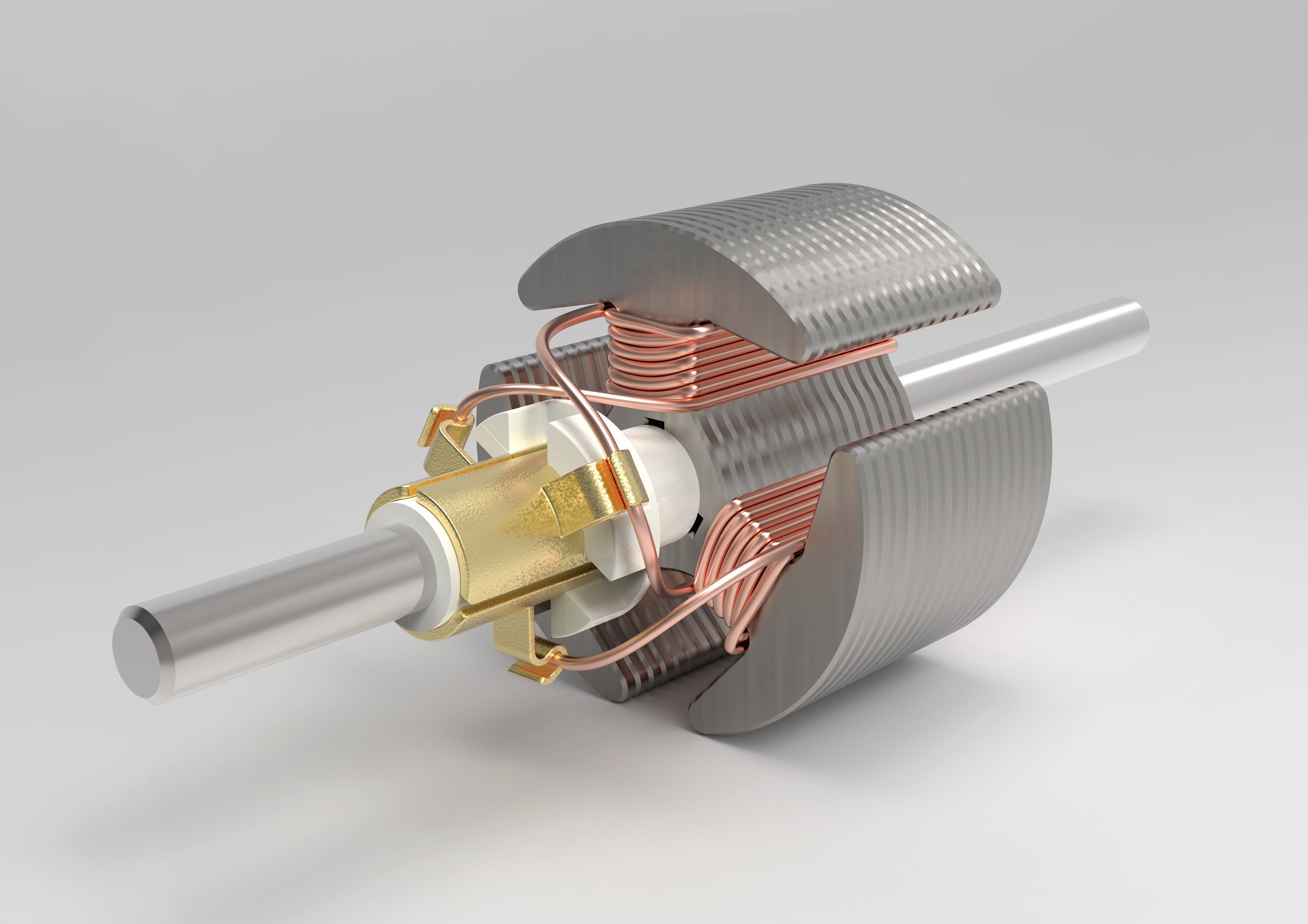 DC Electric Motor  SolidWork 3D model_1