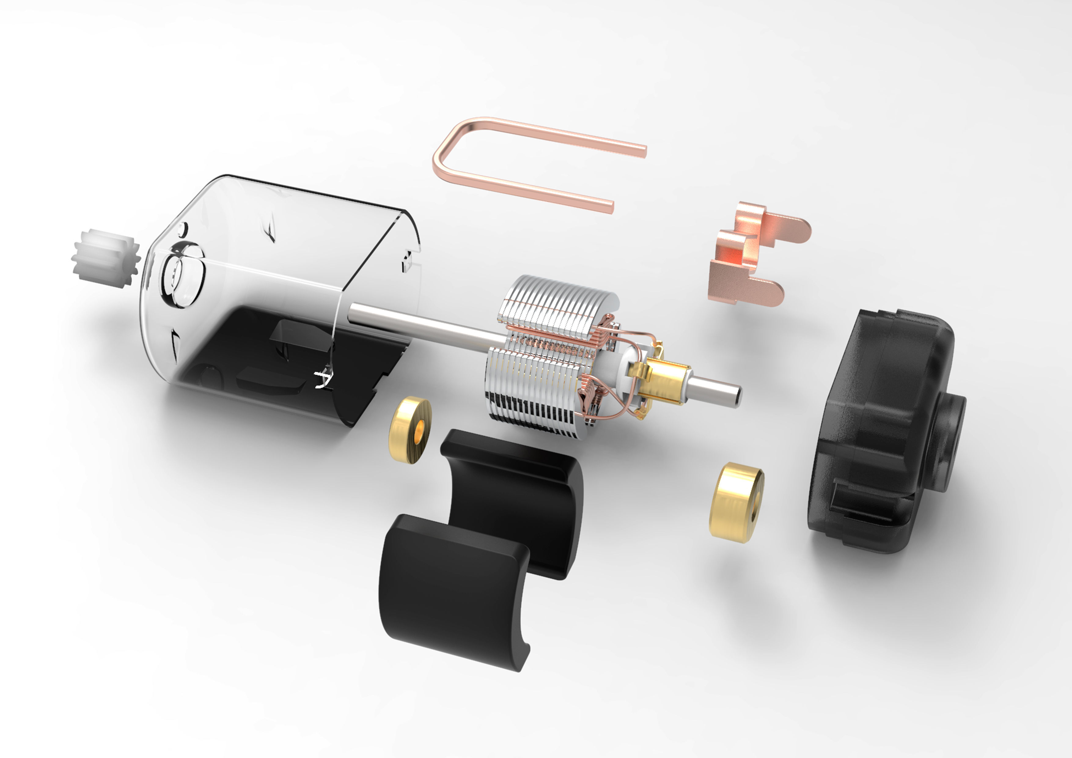 DC Electric Motor  SolidWork 3D model_3