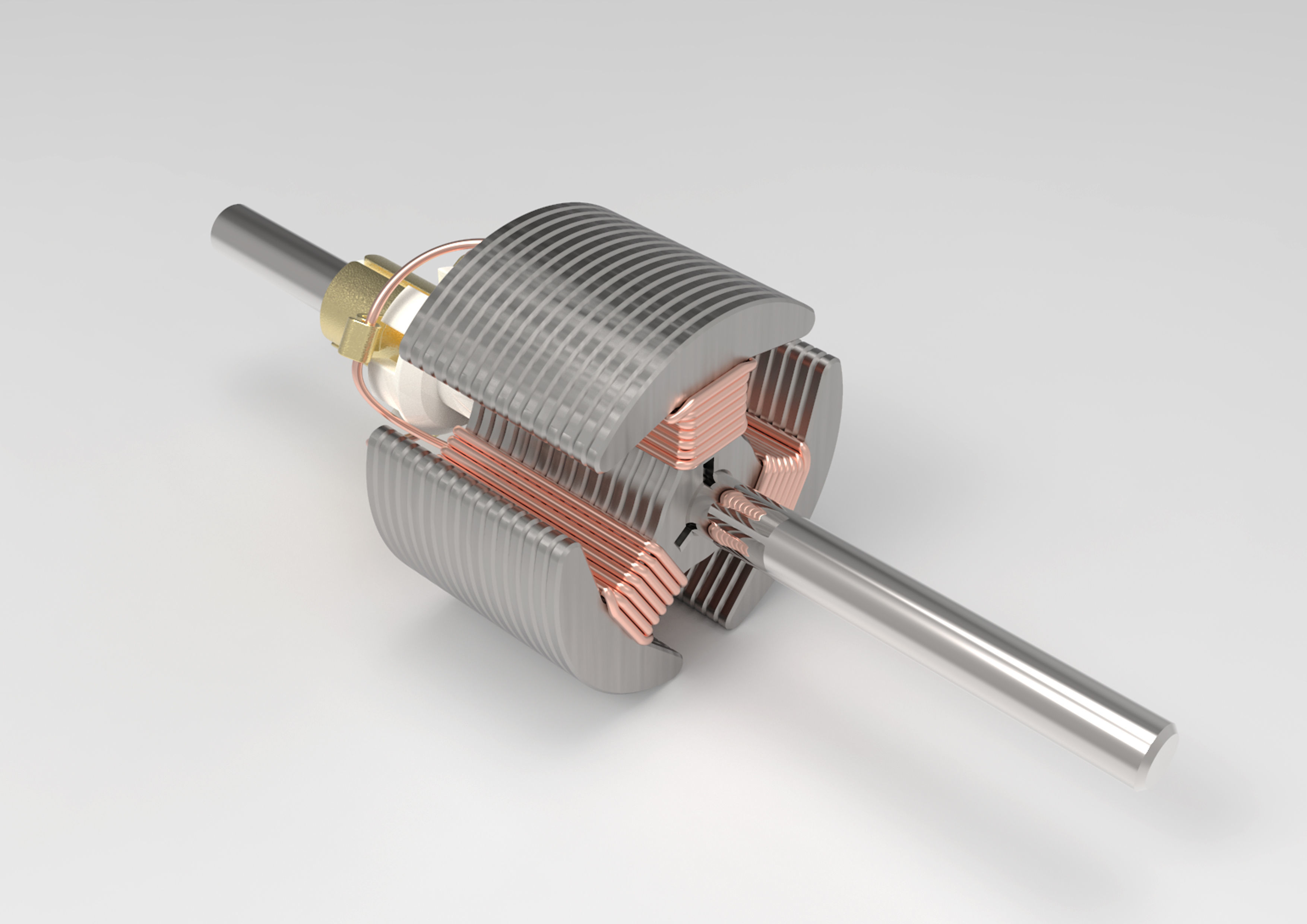 DC Electric Motor  SolidWork 3D model_2