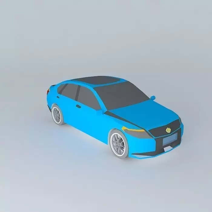 Blue car NEG N3 2004 Free 3D model