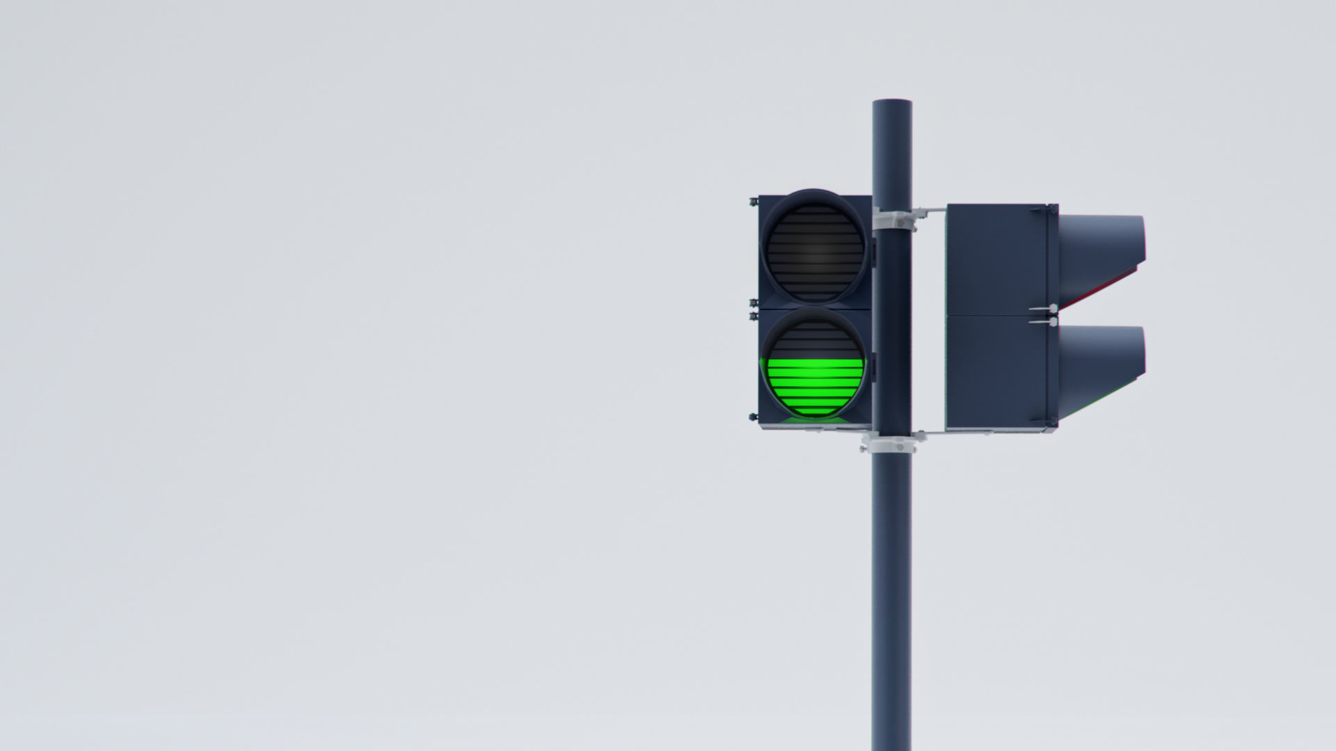 Traffic lights Stop Lights Street Low-poly 3D model_2