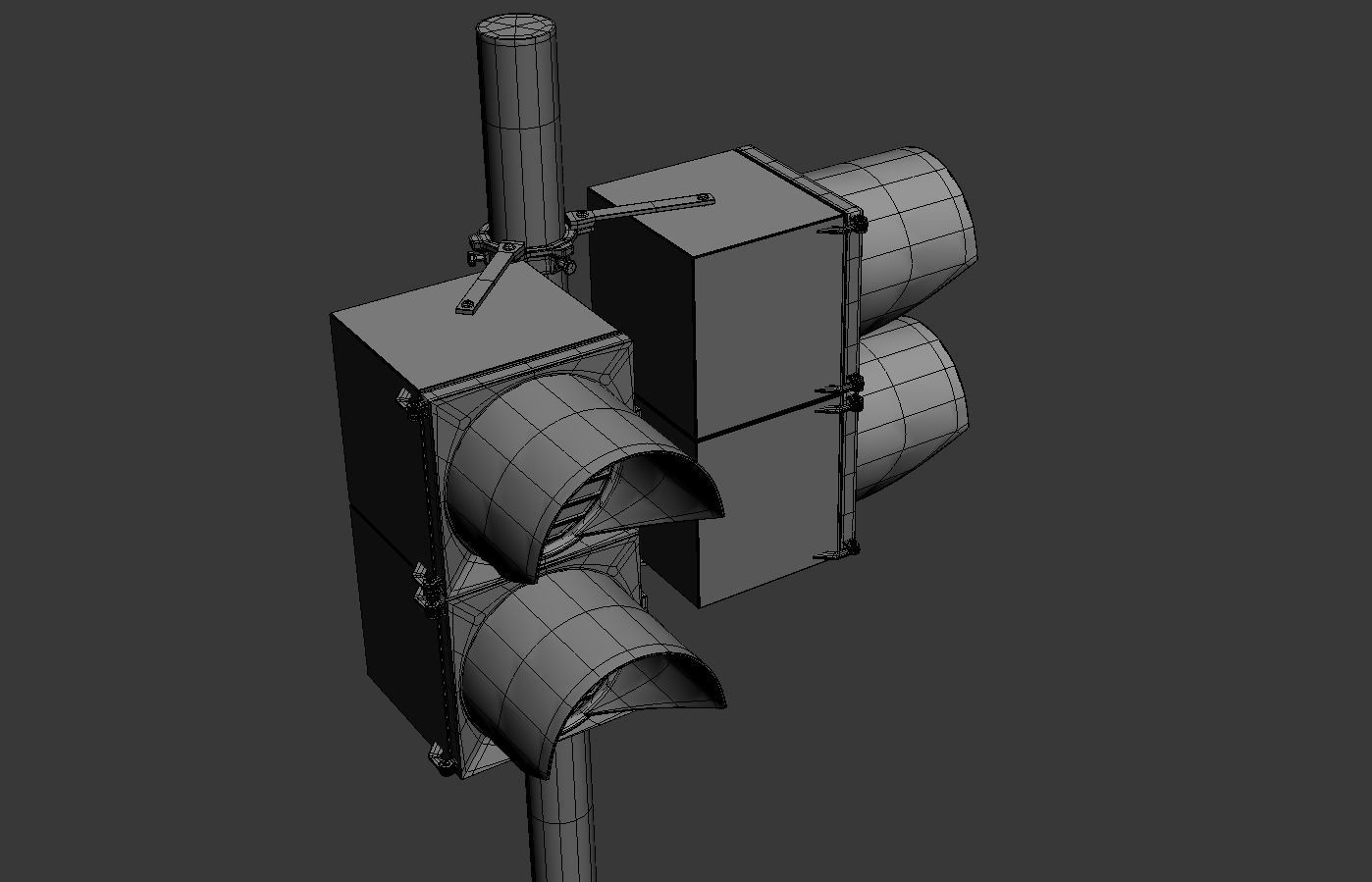 Traffic lights Stop Lights Street Low-poly 3D model_8