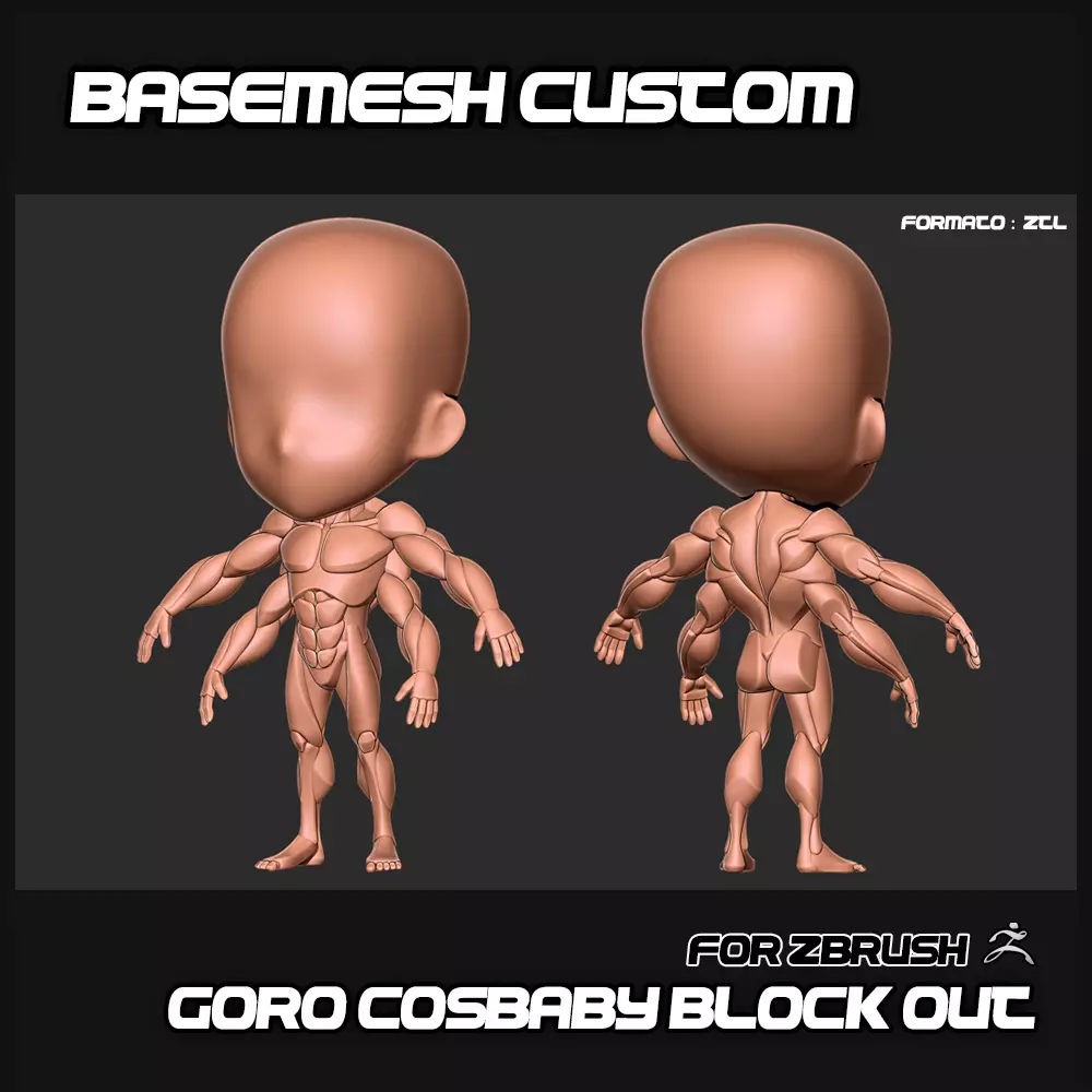 BASEMESH BLOCK-OUT - GORO COSBABY 3D model_0