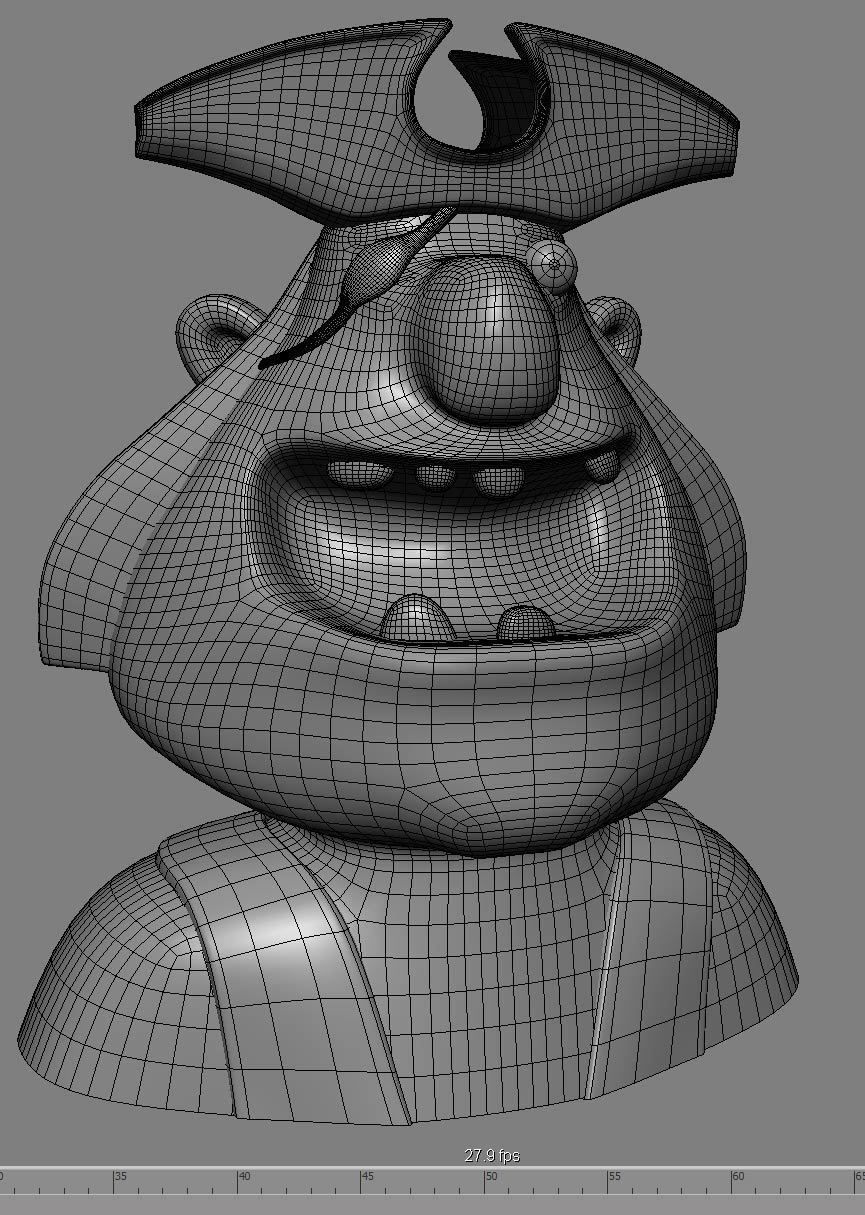 Bust Pirate Face  3D model_2