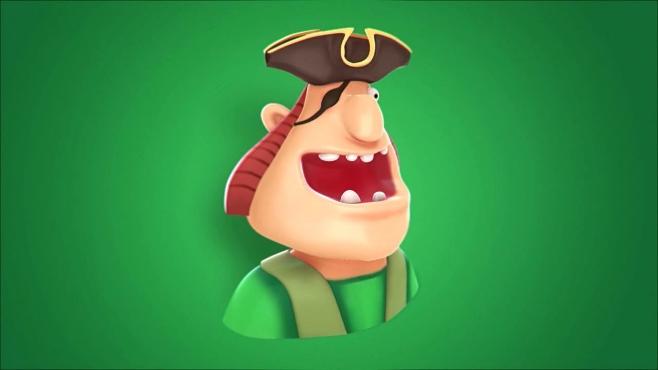 Bust Pirate Face  3D model_3