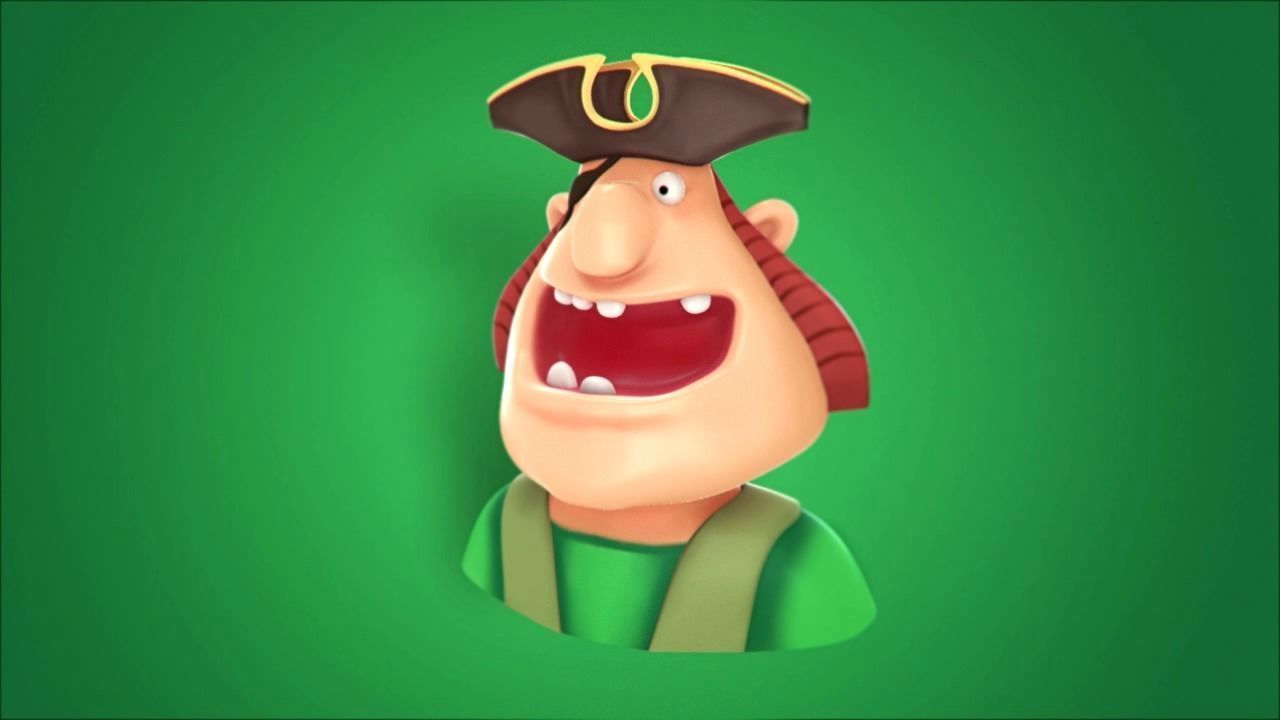 Bust Pirate Face  3D model_7