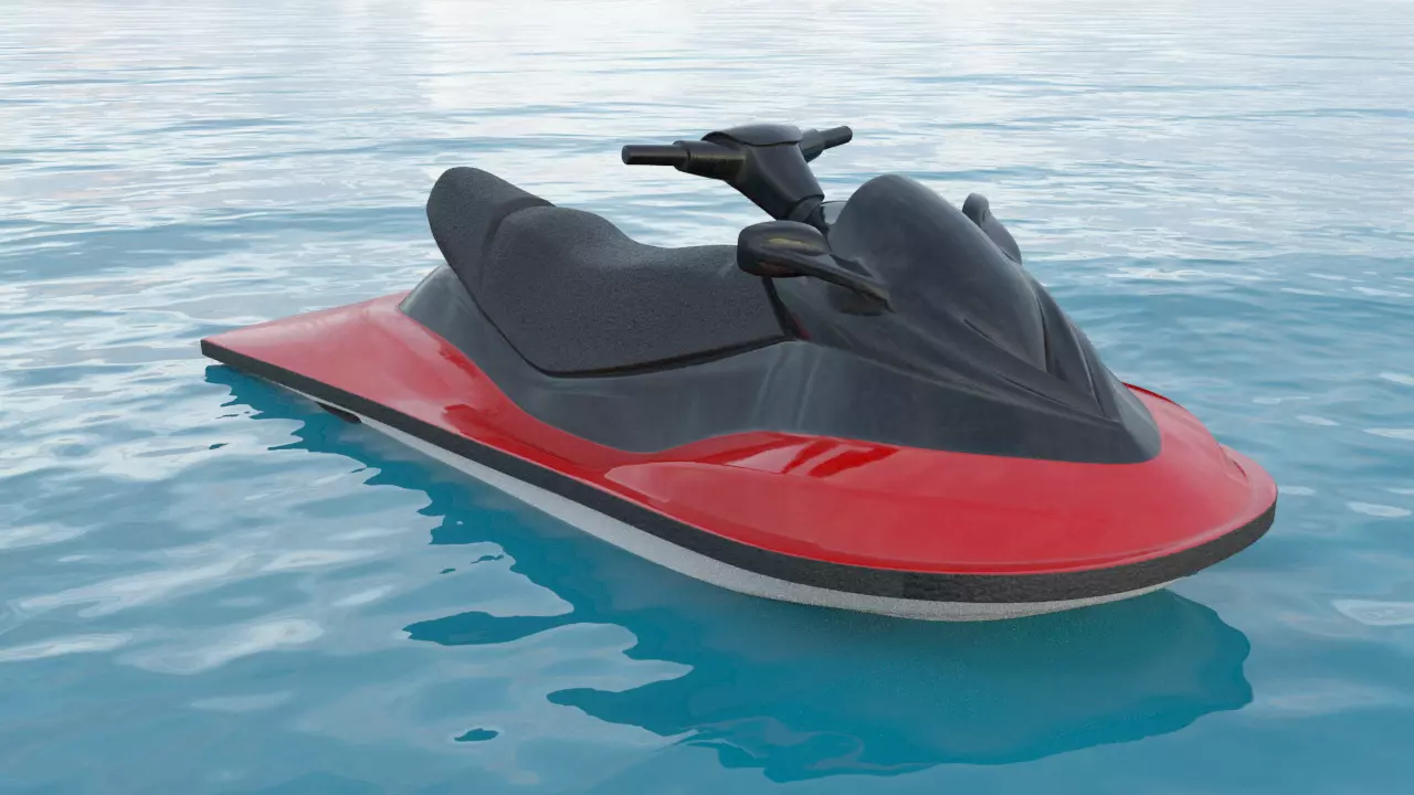 Jet Ski Low-poly 3D model