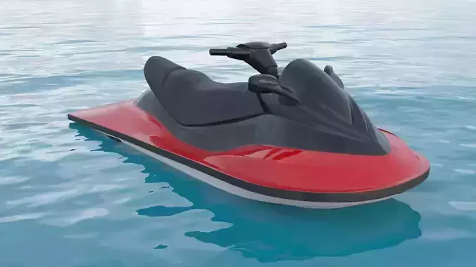 Jet Ski Low-poly 3D model