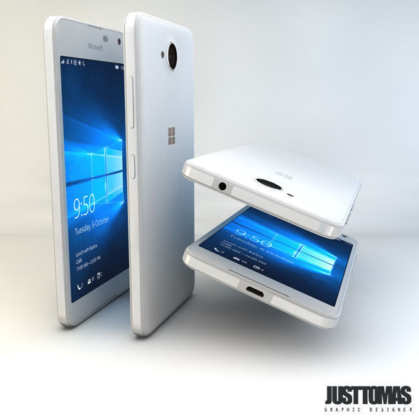 Microsoft Lumia 650 Low-poly 3D model_2