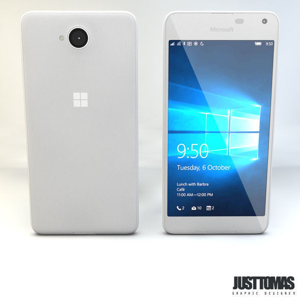 Microsoft Lumia 650 Low-poly 3D model_1