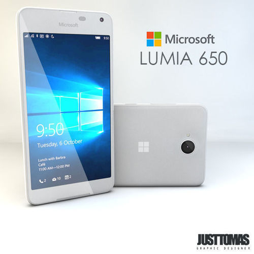 Microsoft Lumia 650 Low-poly 3D model