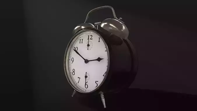 Old Black Alarm Clock