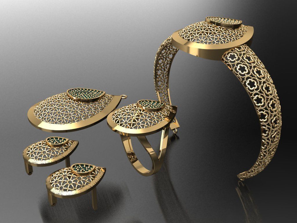 Z13- Diamond set 3D print model_3